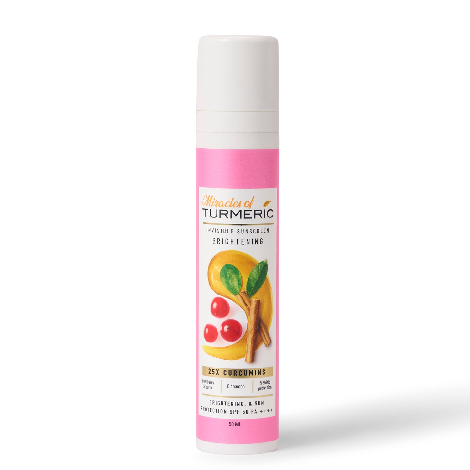 Invisible brightening sunscreen