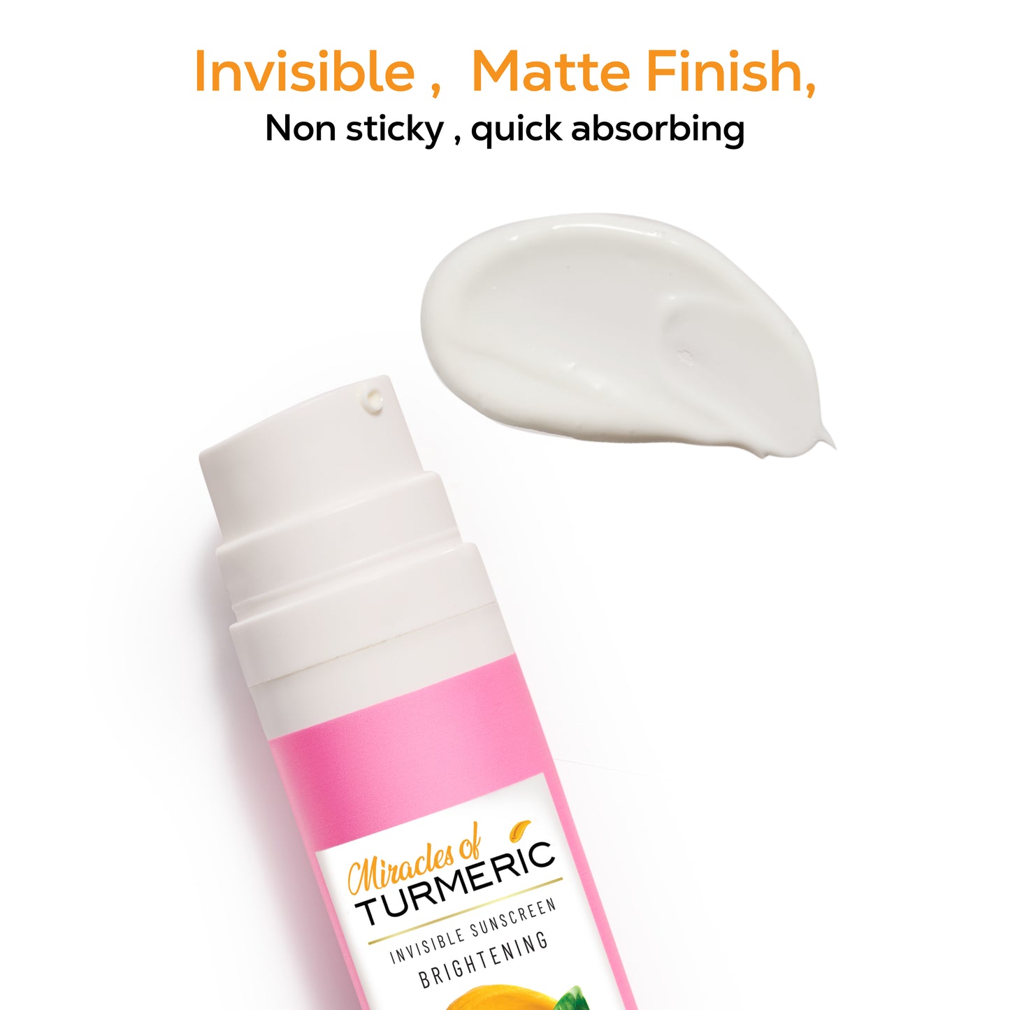 Invisible brightening sunscreen
