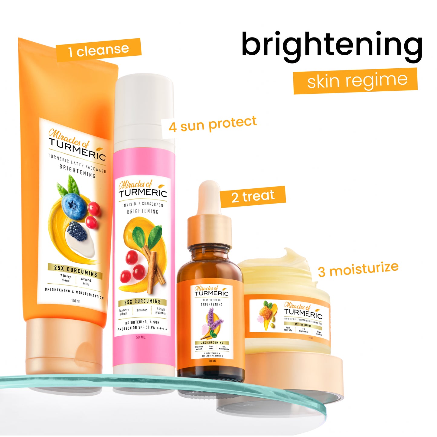 Invisible brightening sunscreen