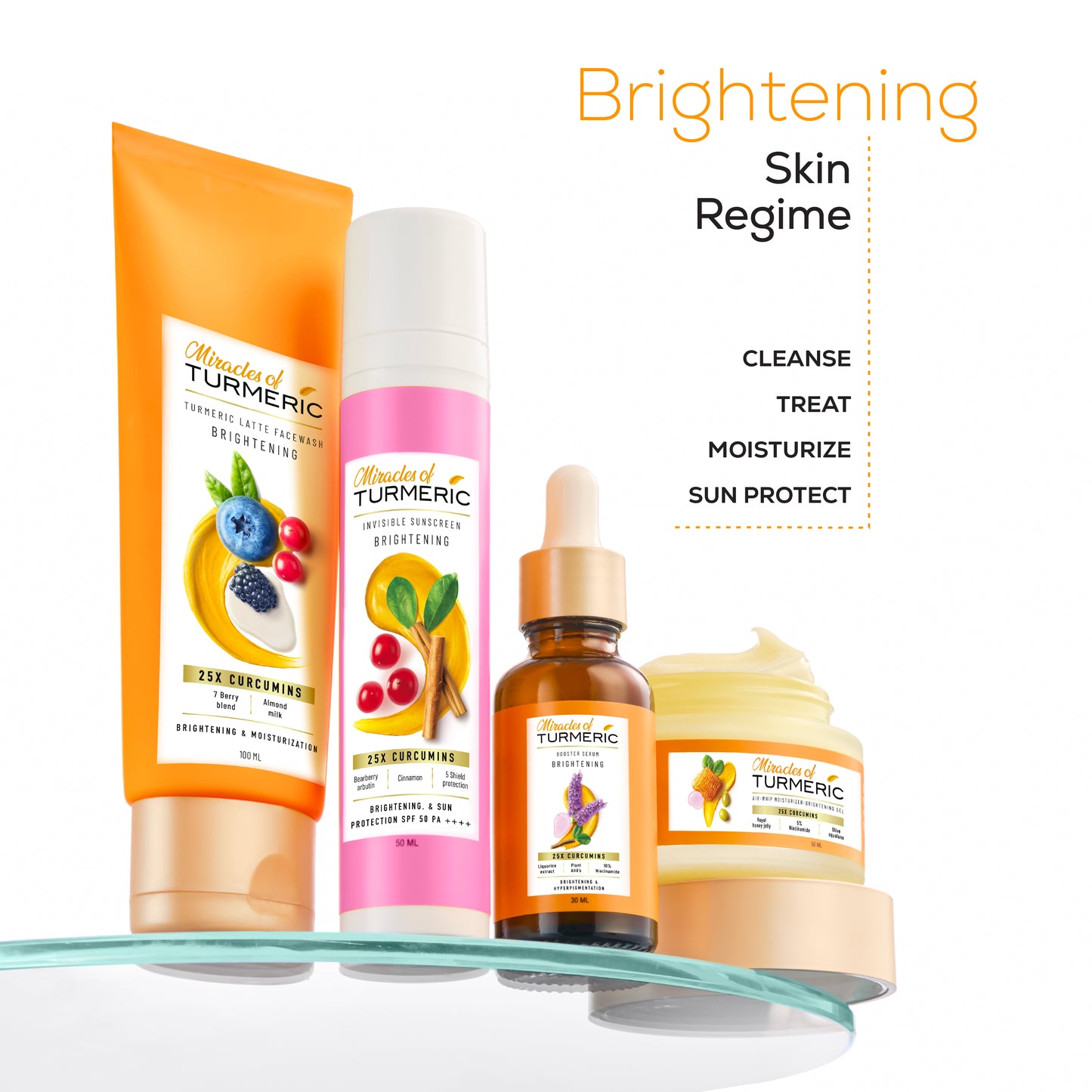Invisible brightening sunscreen