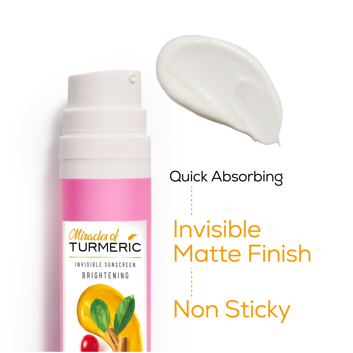 Invisible brightening sunscreen