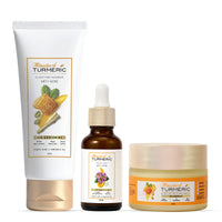 Facewash, Serum, Brightening moisturizer